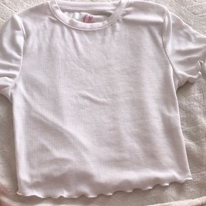 Ribbed white Top